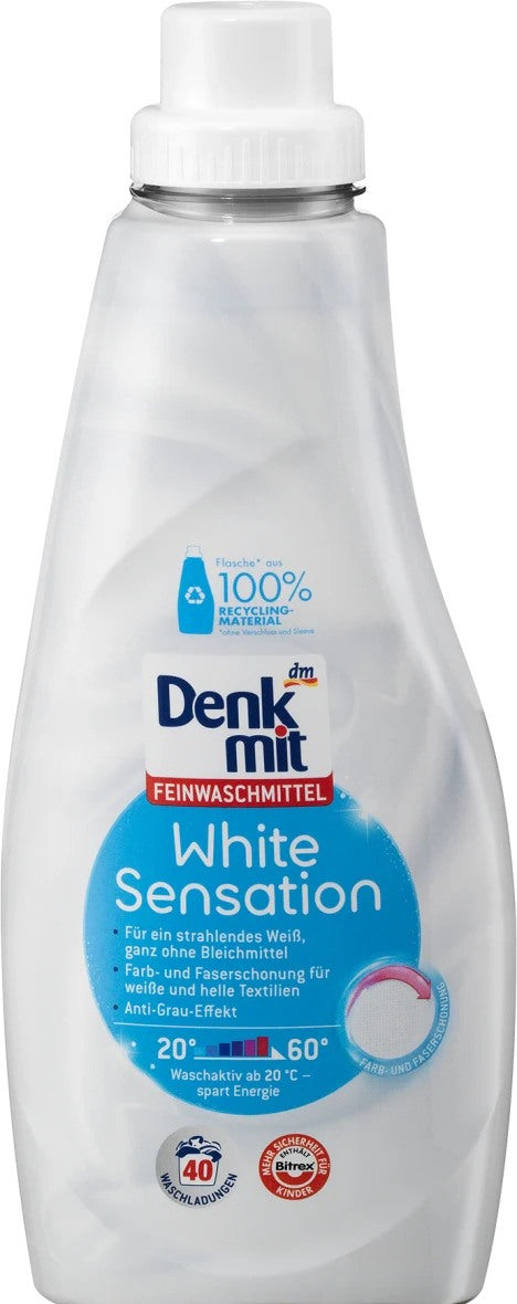 Denkmit White Sensation Laundry Detergent Gel, 40 Loads, 1 L