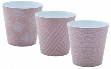 Aleana Deko 114039 Flowerpot with Insert & Decor, Assorted, 13 x 12.5 cm, 1.1 L - Image 3