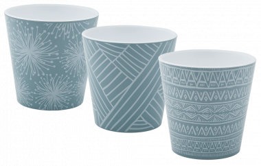 Aleana Deko 114039 Flowerpot with Insert & Decor, Assorted, 13 x 12.5 cm, 1.1 L - Image 4