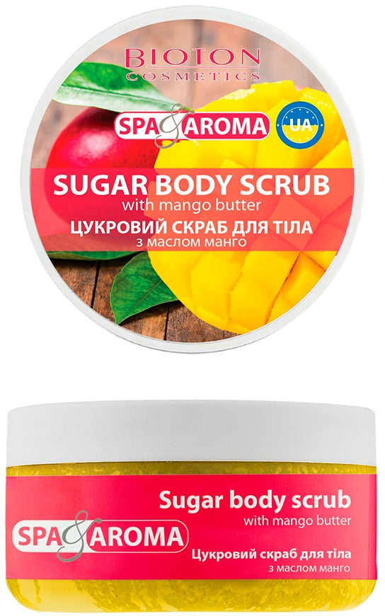Bioton Cosmetics Spa & Aroma Mango Oil Sugar Body Scrub, 250 mL