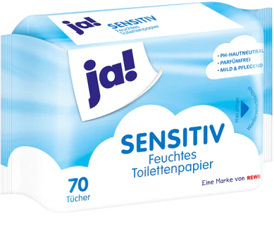 Ja! Sensitiv Moist Toilet Tissue, 70 pcs