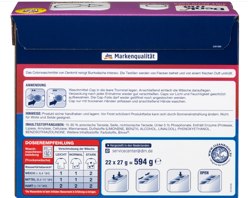Denkmit 3-in-1 Color Laundry Detergent Pods, 22 pcs (Price per 1 pc) - Image 2
