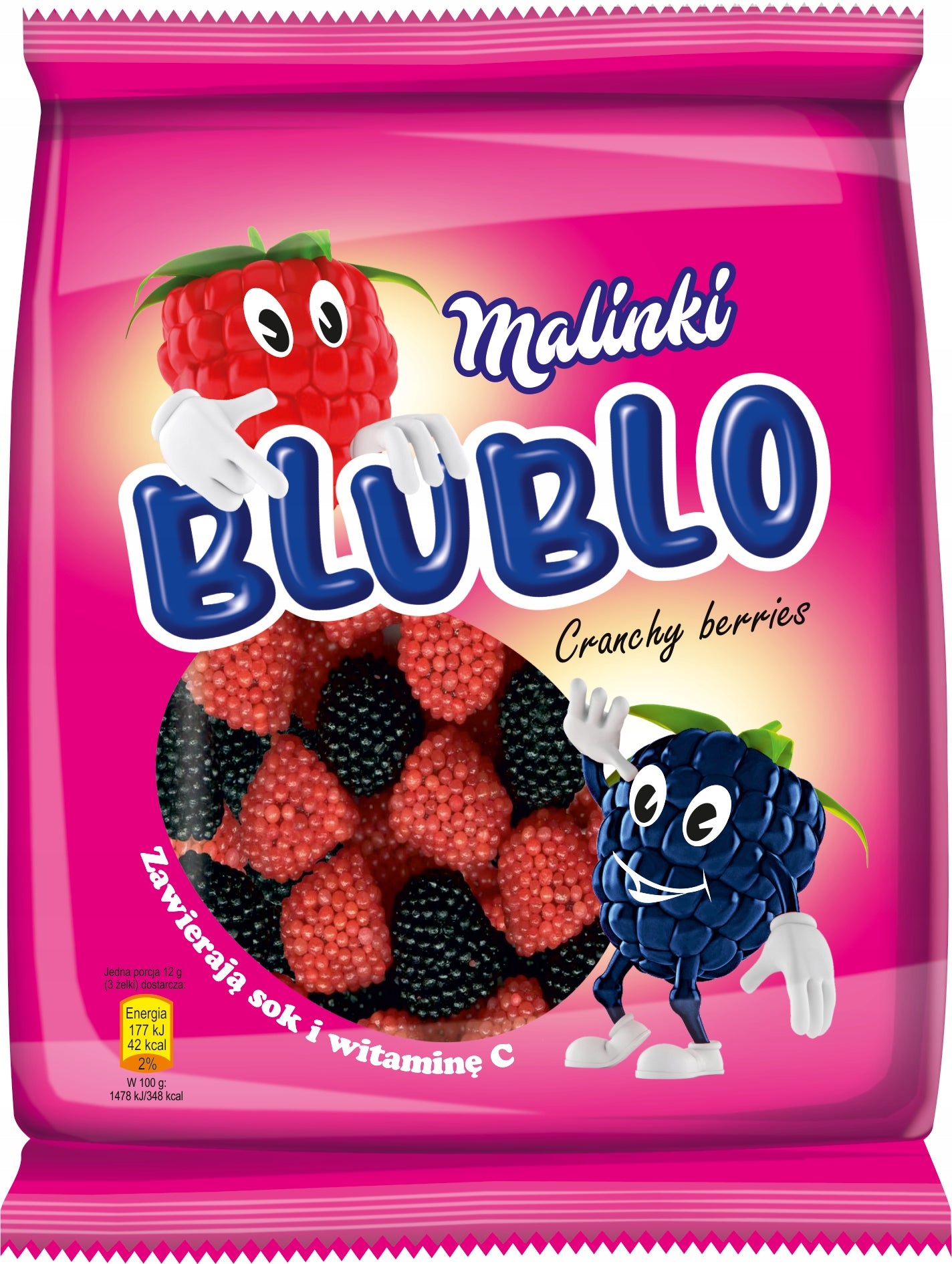 Blublo Mega Raspberry Gummies, 160 g