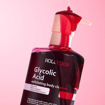 Hollyskin Glycolic Acid Exfoliating Body Cleansing Gel with Maple Sap Extract, 500 mL - Image 2