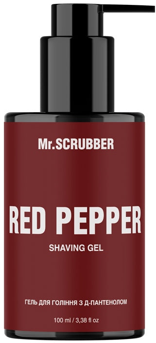 Mr. Scrubber Red Pepper Shaving Gel with D-Panthenol, 100 mL