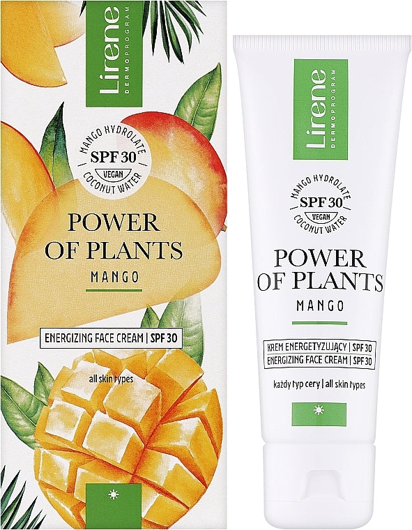 Lirene Power of Plants Mango Energizing Face Cream SPF 30, 50 mL