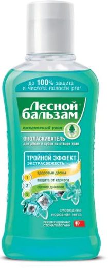 Lesnoy Balsam Mint Freshness Mouthwash, 400 mL