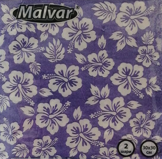 Malvar Flowers 2-Ply Napkins, 30 x 30 cm, 40 pcs