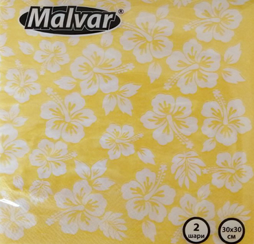 Malvar Flowers 2-Ply Napkins, 30 x 30 cm, 40 pcs - Image 2