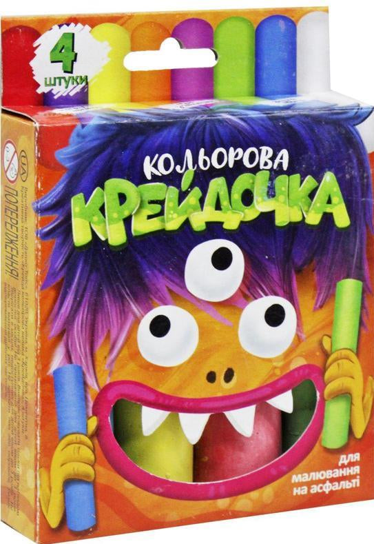 Danko Toys Kreidochka Sidewalk Chalk, 4 Colors
