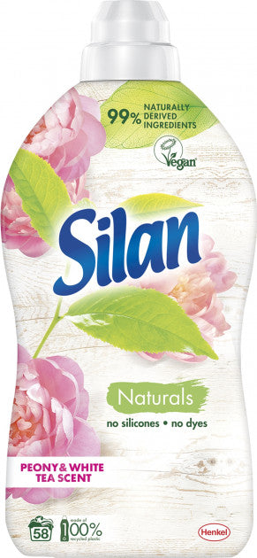Silan Naturals Peony & White Tea Fabric Softener, 1.45 L