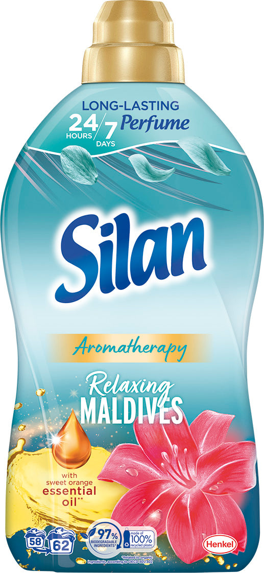 Silan Aromatherapy Relaxing Maldives Fabric Softener, 1.364 L