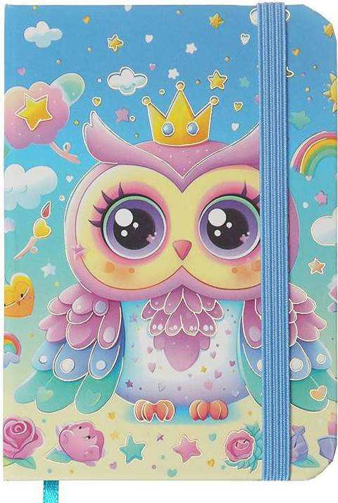 Zibi ZB117102 A7 Hardcover Grid Notebook with Elastic Band, 80 Sheets