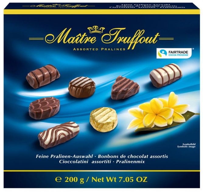 Maitre Truffout Assorted Pralines Chocolates, 200 g