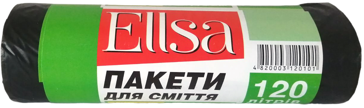 Ellsa Trash Bags, 120 L, 10 pcs