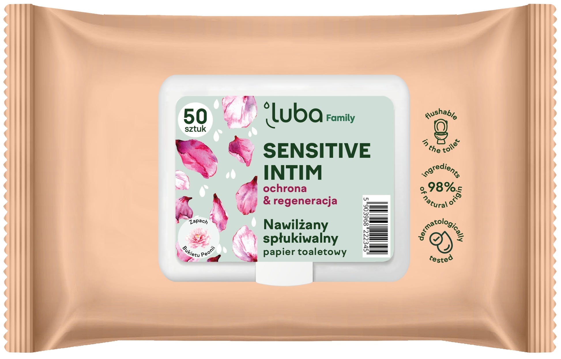 Luba Family Sensitive Intim Moist Toilet Paper, 50 pcs