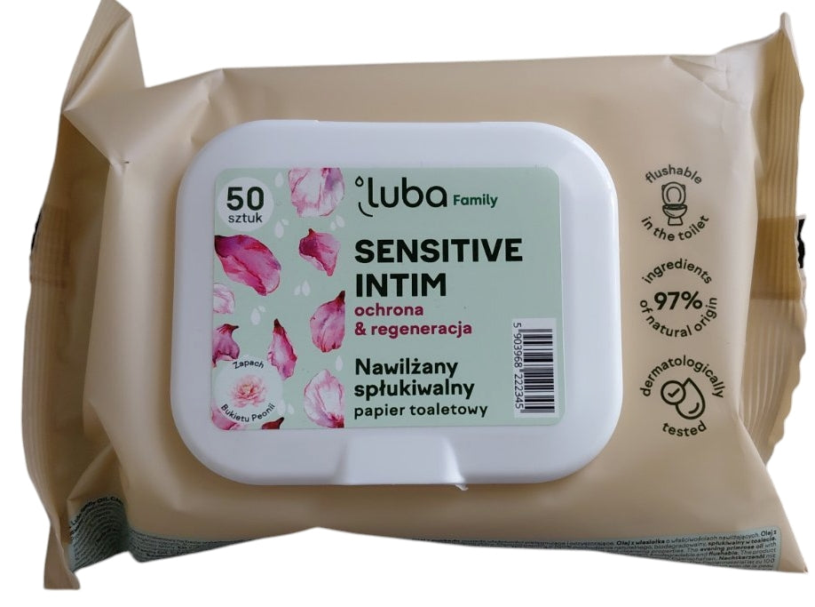 Luba Family Sensitive Intim Moist Toilet Paper, 50 pcs - Image 2