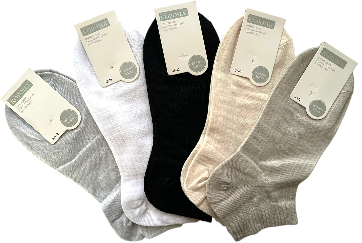 Korona B2815 Women's Short Socks, Size 37-42