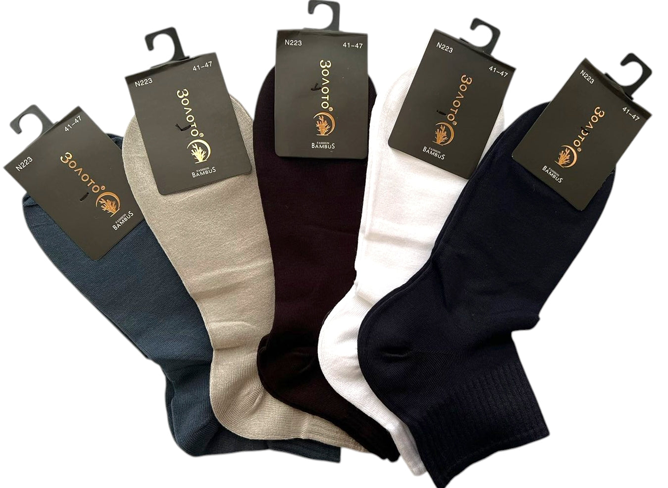 Zoloto N223 Men's Mid-Cut Socks, Size 41-47