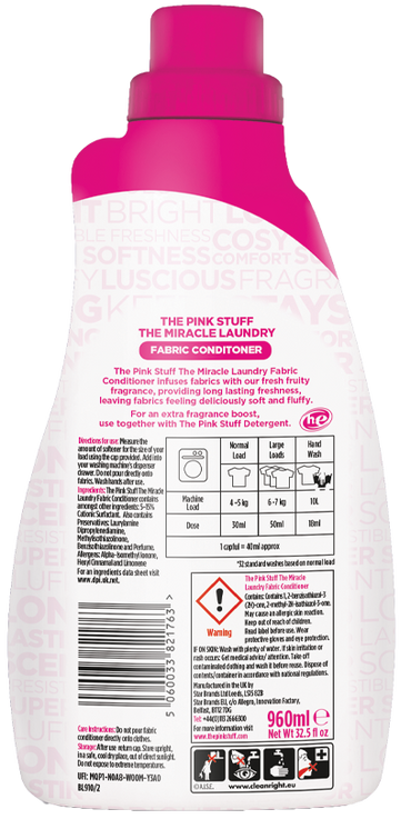 The Pink Stuff Fabric Softener, 960 mL - Image 2