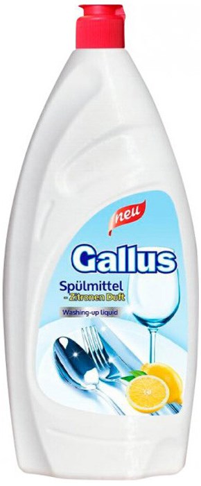 Gallus Lemon Dishwashing Liquid, 850 mL