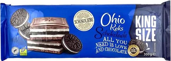 Schokoliebe Ohio Cookie Chocolate Bar, 300 g