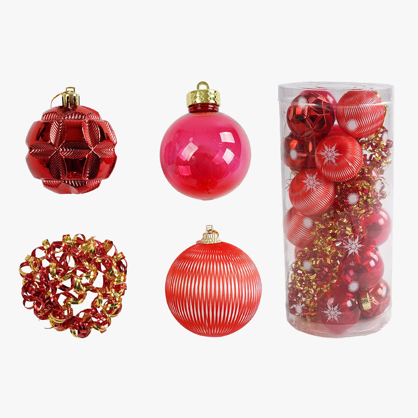 C 67413 Christmas Ball Ornaments, 6 cm Diameter, 24 pcs