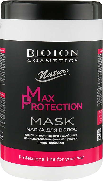 Bioton Cosmetics Nature Max Protection Heat-Protectant Hair Mask, 1 L