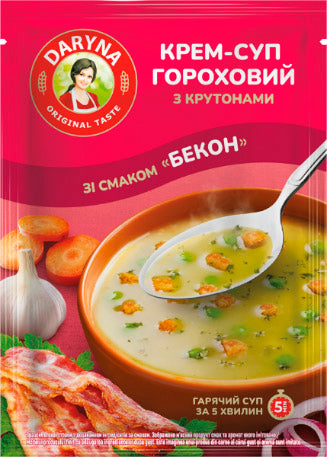 Daryna Pea Cream Soup with Bacon & Croutons, 18 g