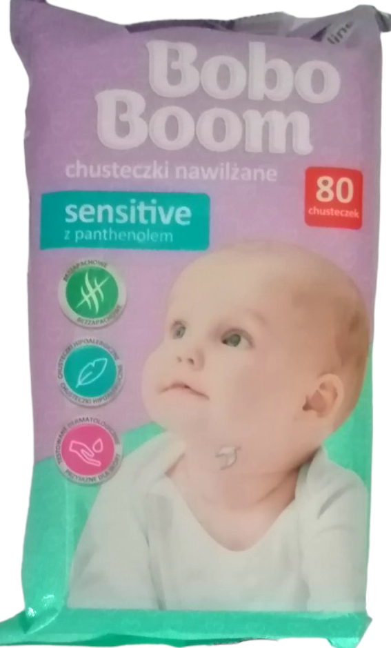 Bobo Boom Sensitive Baby Wet Wipes with Panthenol, 80 pcs