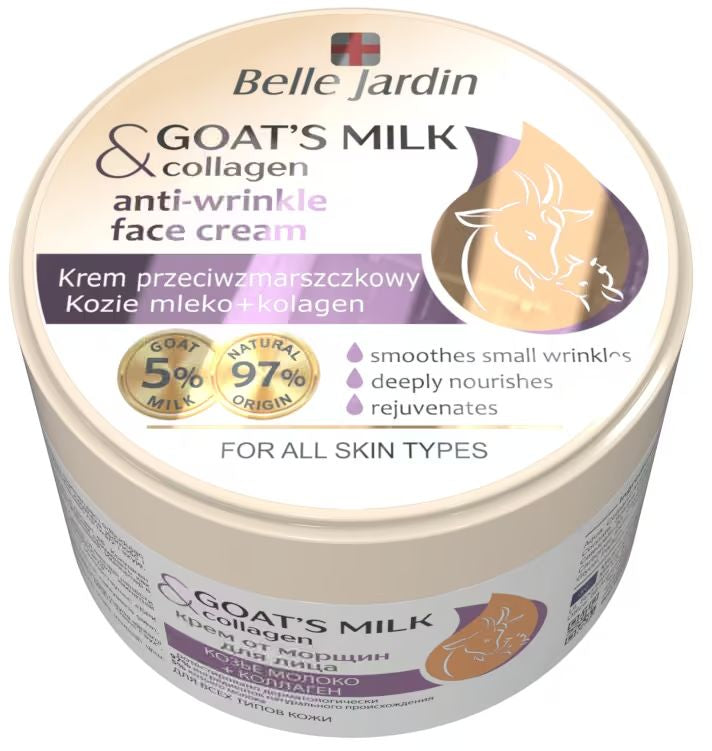 Belle Jardin Goat's milk & Collagen Anti-Wrinkle Face Cream, 200 mL