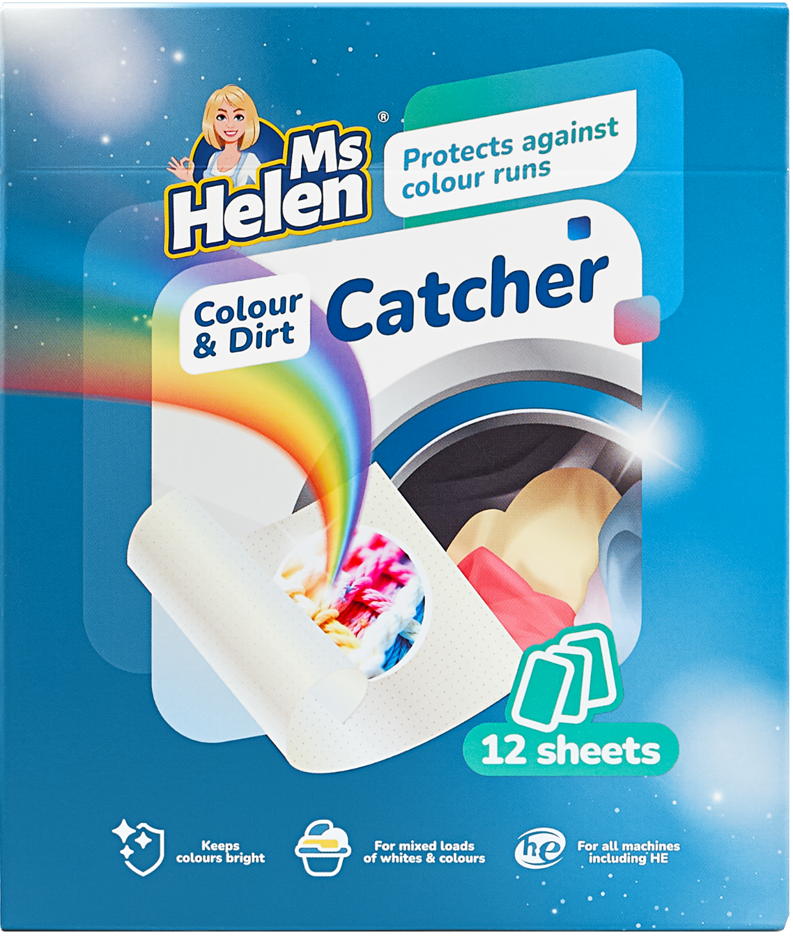 Ms Helen Color & Dirt Catcher Sheets, 12 pcs