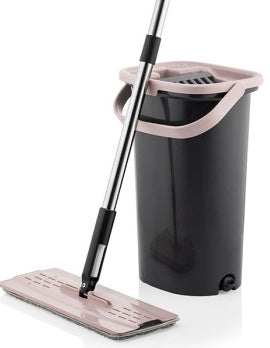 Sillgech EH-213 Compact Black Cleaning Set with Mop & Bucket, 10 L