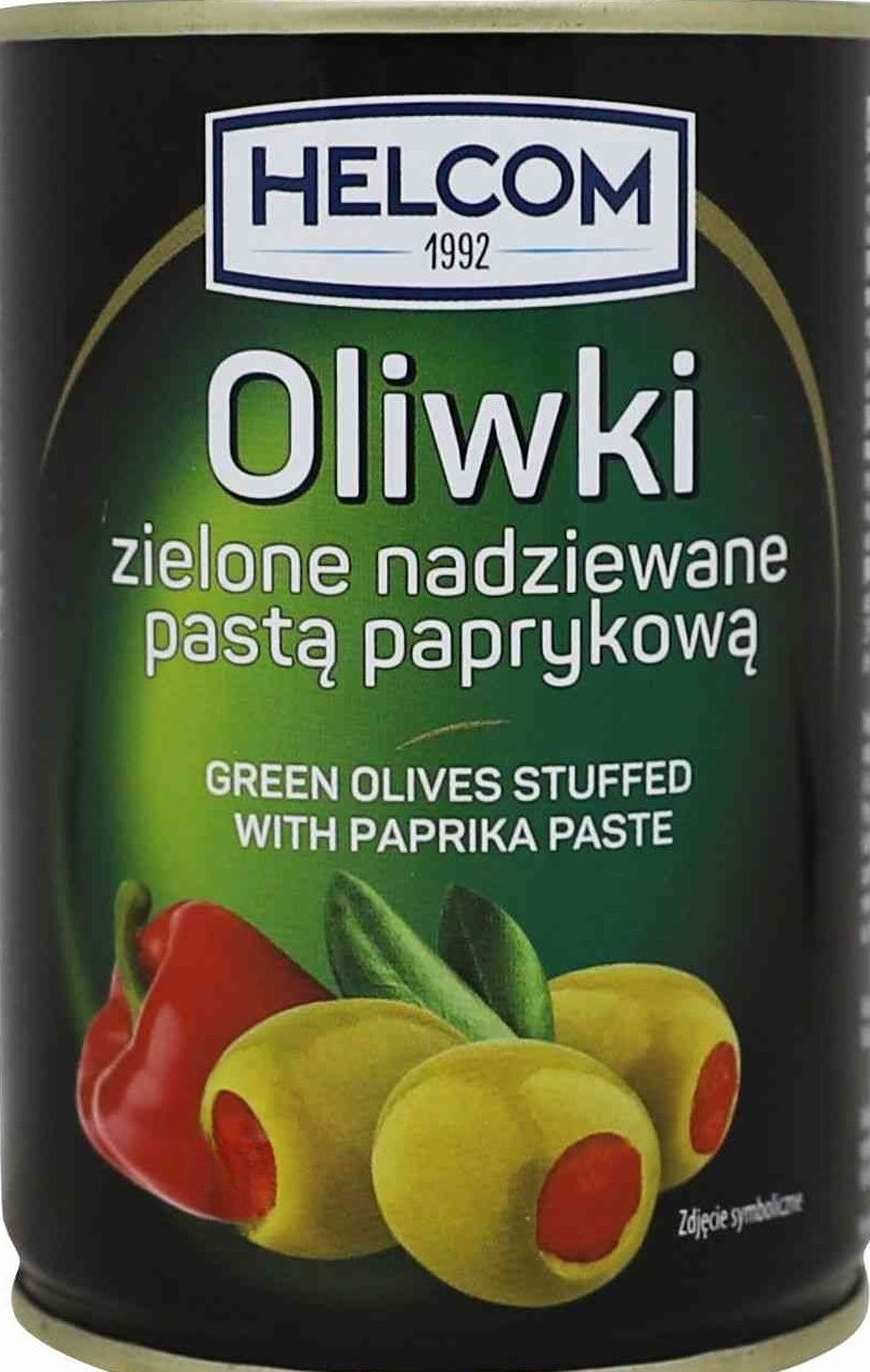 Helcom Green Olives with Paprika, 280 g