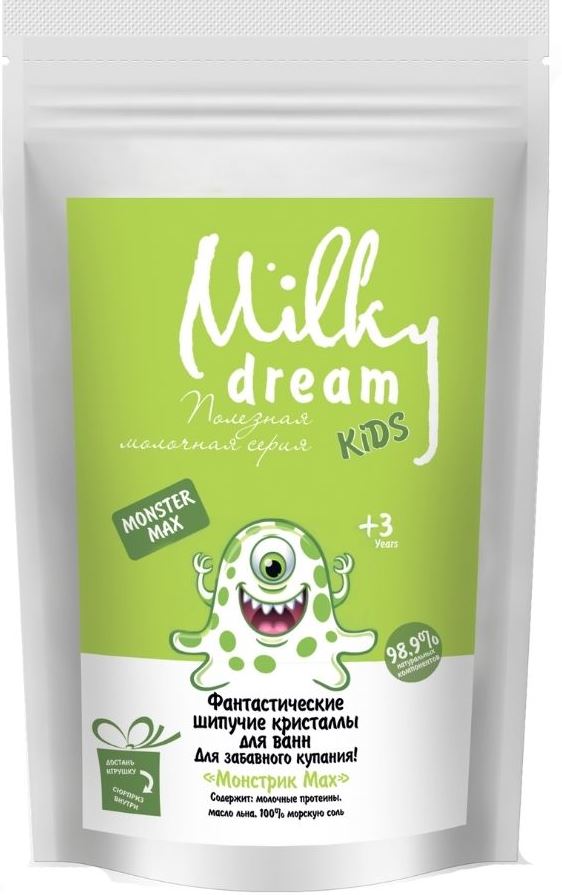 Milky Dream Kids Max Monster Fairy-Tale Fizzing Crystals Bath Salt, 300 g