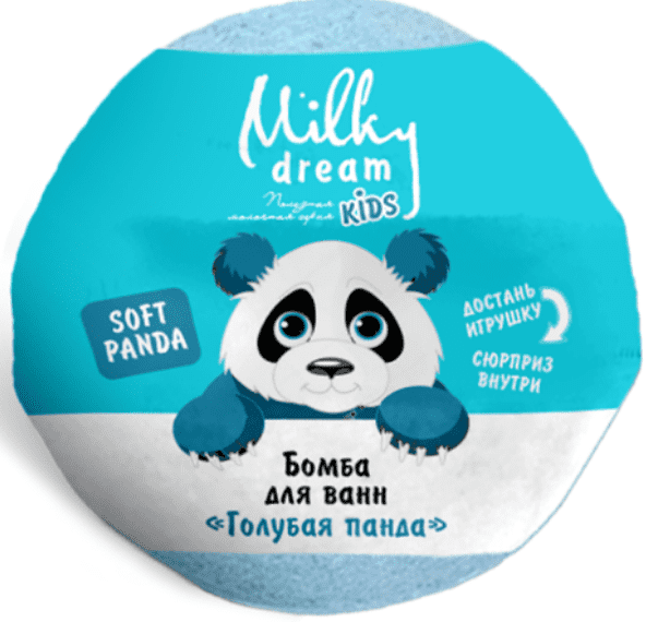 Milky Dream Kids Blue Panda Bath Bomb, 100 g