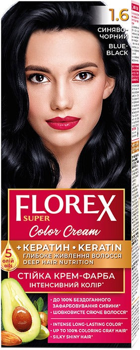 Florex Super Hair Dye 1.6 Blue-Black