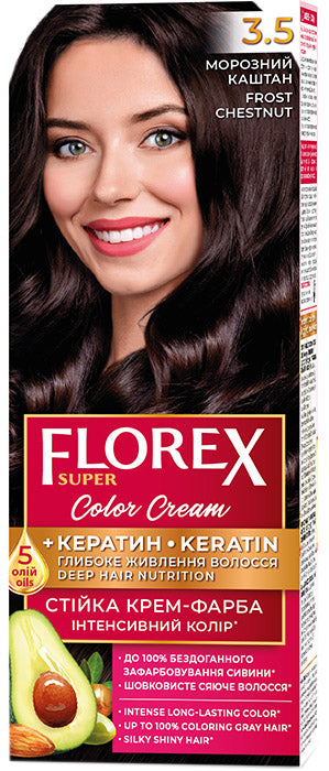 Florex Super Hair Dye 3.5 Frosted Chestnut