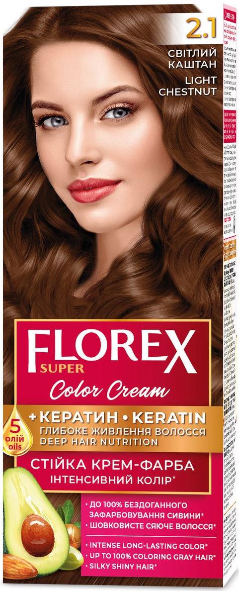 Florex Super Hair Dye 2.1 Light Chestnut
