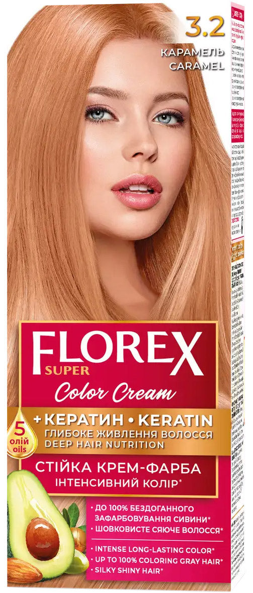 Florex Super Hair Dye 3.2 Caramel