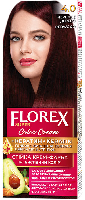 Florex Super Hair Dye 4.0 Mahogany Wood