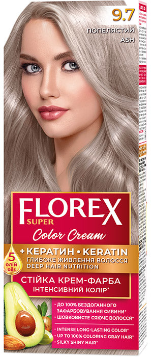 Florex Super Hair Dye 9.7 Ash Blonde