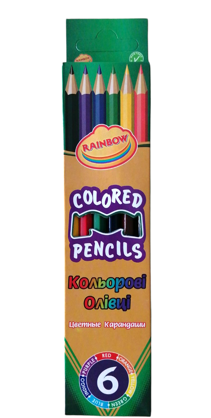 Rainbow 11-601 Colored Pencils, 6 Colors