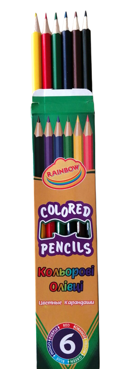 Rainbow 11-601 Colored Pencils, 6 Colors - Image 3