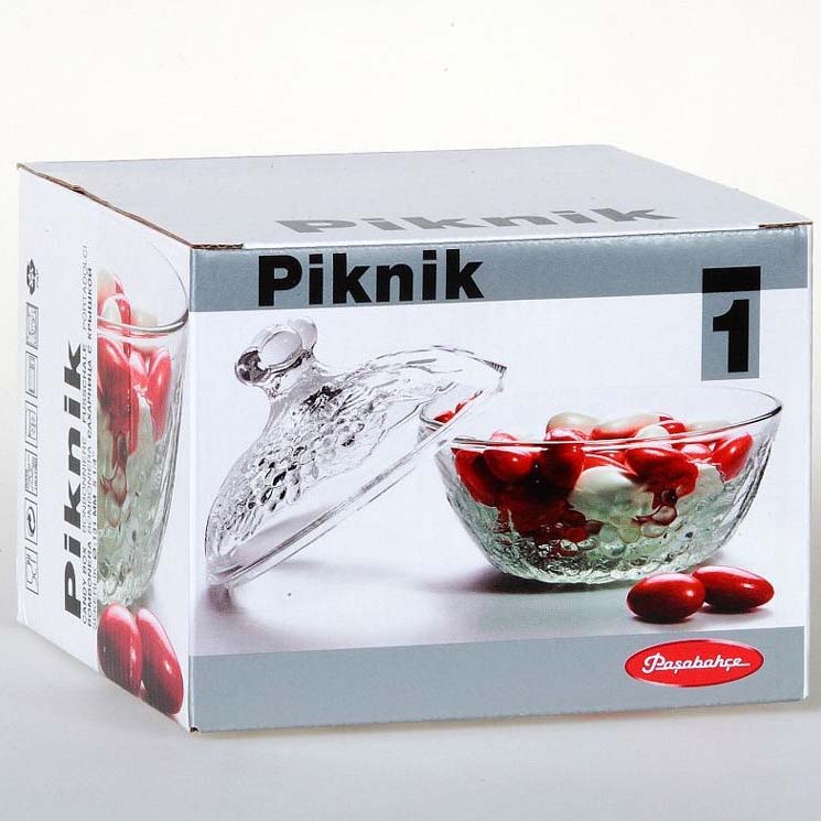 Pasabahce Piknik 97556 Sugar Bowl with Lid, 350 mL - Image 4