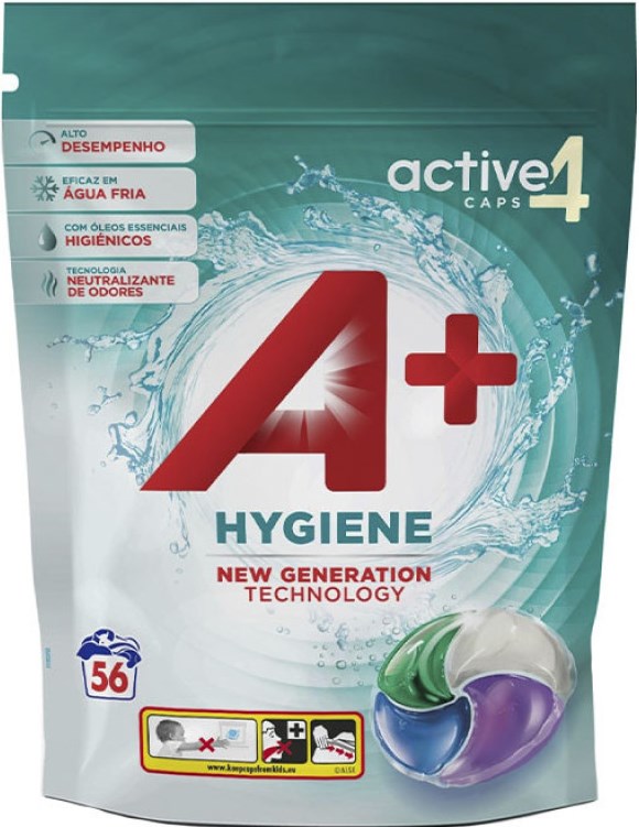 A+ Hygiene 4-in-1 Laundry Detergent Pods, 56 pcs (Price per 1 pc)