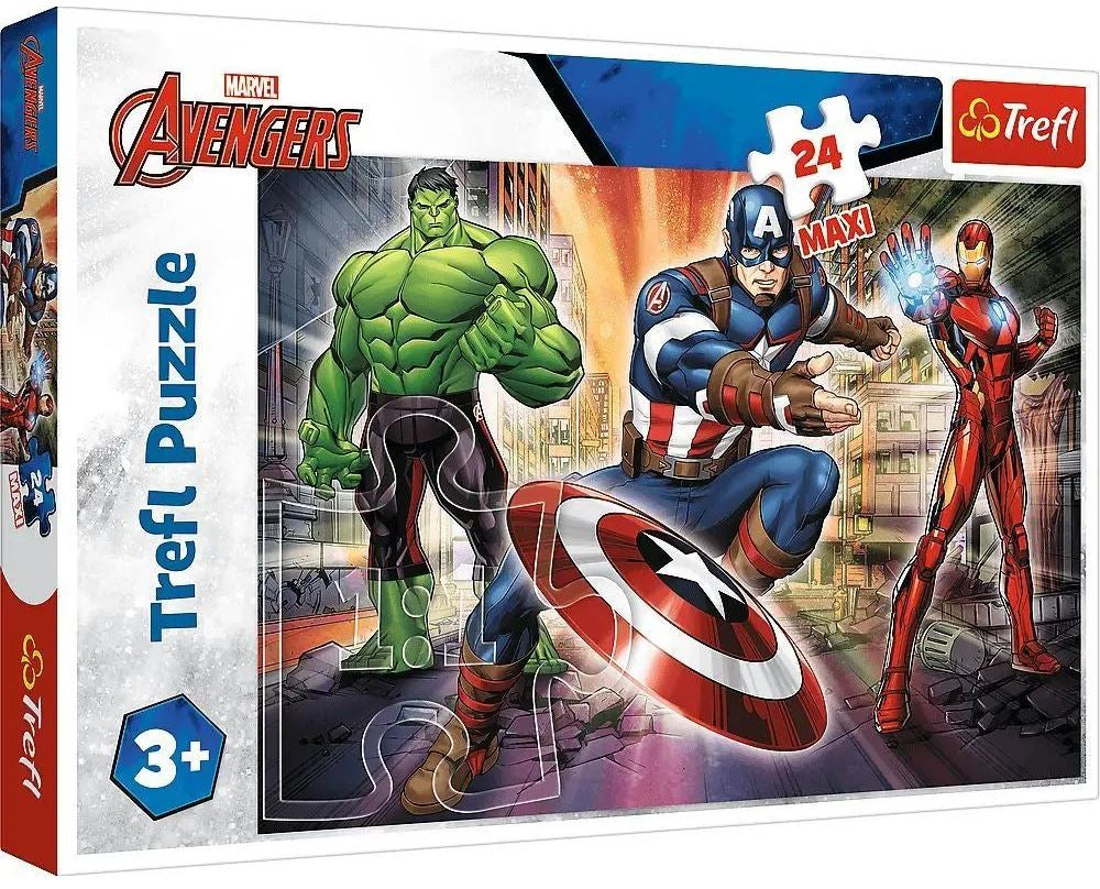 Trefl Maxi 14321 Marvel In the World of the Avengers Puzzle, 24 Pieces