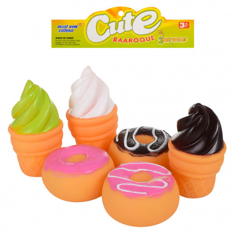 603 Sweets Squeaky Toy Set, 6 pcs