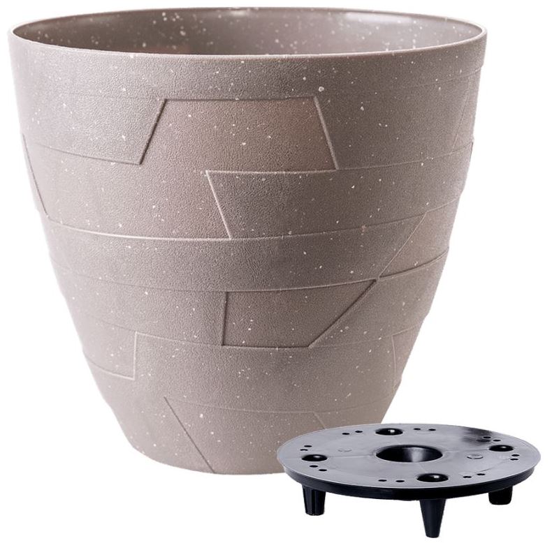 Aleana Keramo Flower Pot with Insert, Assorted, 14.5 x 13 cm, 1.2 L