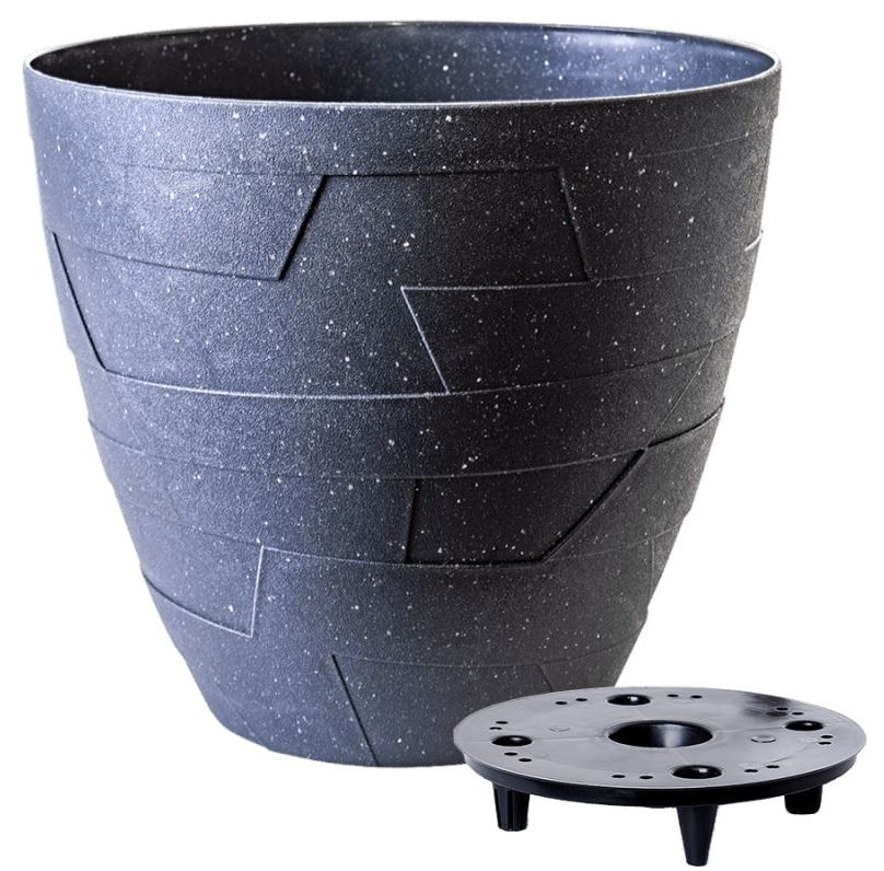 Aleana Keramo Flower Pot with Insert, Assorted, 19.5 x 17.5 cm, 3 L
